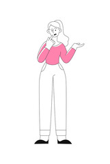 Cute office employee concept