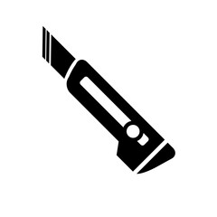 cutter Knife Icon, isolated on white background.