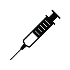 Syringe, injection icon vector, filled flat sign, solid pictogram isolated on white. Symbol, logo illustration. Pixel perfect.