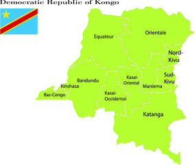 democratic kongo map
