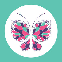 Stylish butterfly for trendy print.