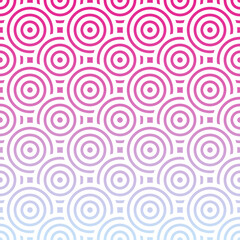Abstract pink and blue overlapping circles, ethnic pattern background. 