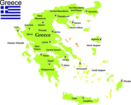 Greece Yunanistan map