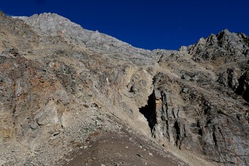 Scramble section of Mount Hood in the Opal Range at Kananaskis