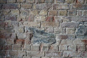 wall detail made of old bricks