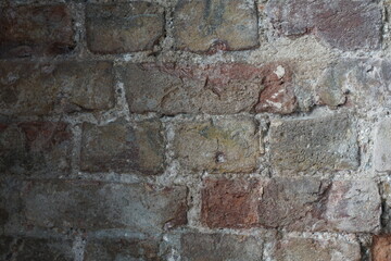 wall detail made of old bricks, copy space