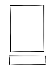 Illustration, graphic background and frame in black and white.