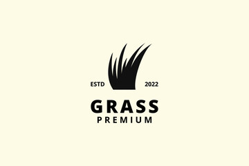 Grass logo design inspiration template vector