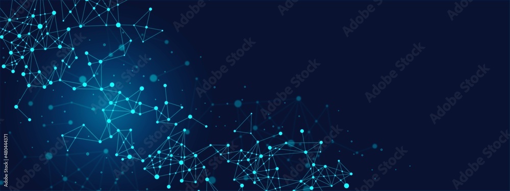Poster vector abstract background grid. the pattern is a plexus, connections. design digital technologies, 