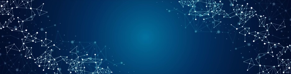 Vector abstract background frame. Texture of damaged network, thin plexus, connections. Design digital technologies, networks. Dots and lines of wave pattern, neon glow frame. Poster medicine, web