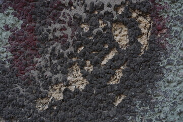 dark wall, traces of old paint, copy space