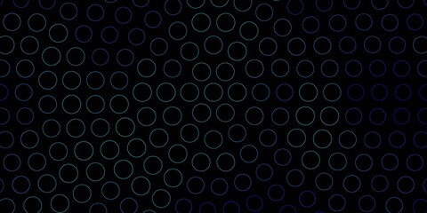 Fototapeta na wymiar Dark BLUE vector background with bubbles.