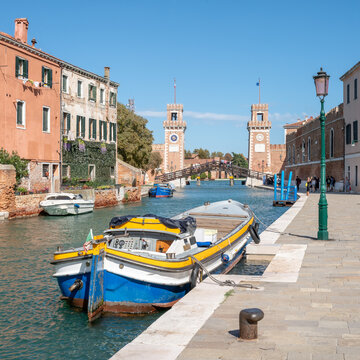 Arsenale di Venezia (Venetian Arsenal) in summer, Venice, Italy