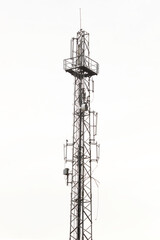 telecommunication  mobile tower with antennas