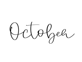 October handlettering calendar