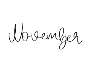 November handlettering calendar