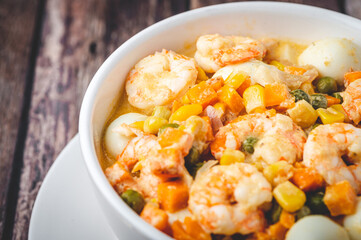 Sipo Egg is a Filipino quail egg and shrimp recipe that originated in Pampanga.