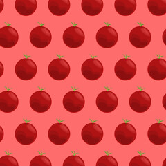 Tomatoes background pattern illustration food vegetable template vector