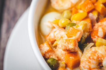 Sipo Egg is a Filipino quail egg and shrimp recipe that originated in Pampanga.