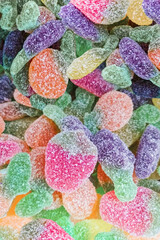 colorful jelly sweets, multi-flavor fruit gummiest