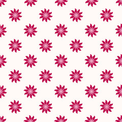 Red pattern on beige background for textile design