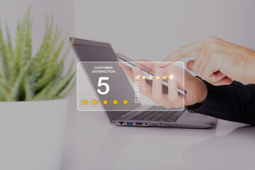The best excellent business services rating customer experience concept