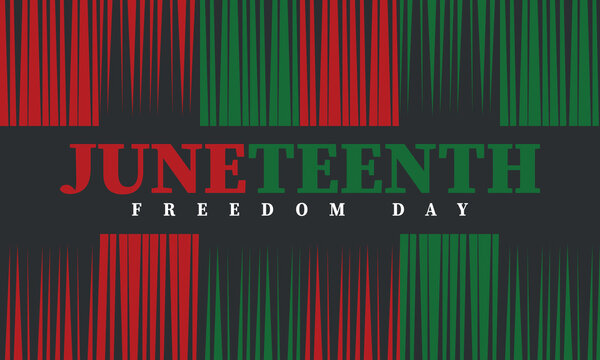 Juneteenth. Freedom and Emancipation day in June. Independence Day. Annual African-American holiday, celebrated in June 19. American history and heritage. Vector poster, illustration and banner