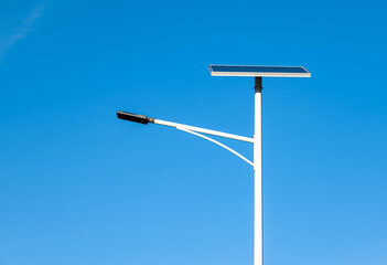 street pole with photovoltaic panel