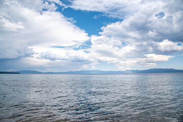 Beach at Lake Tahoe in Northern California on a Sunny Summer Day