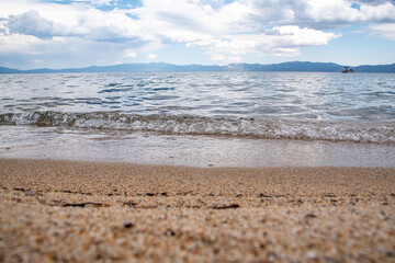 Beach at Lake Tahoe in Northern California on a Sunny Summer Day