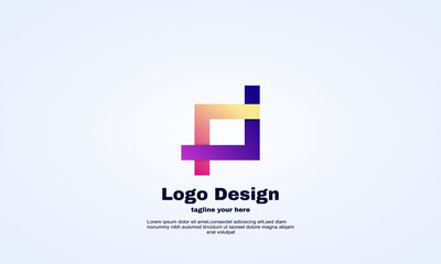 company business simpel logo design template gradient color