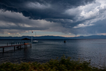 Stormy Skies on Lake Tahoe in Northern California