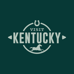 Visit Kentucky state USA, travel logo and icon