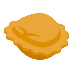 Ravioli cuisine icon isometric vector. Pasta food
