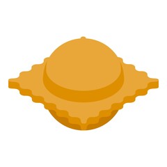Restaurant ravioli icon isometric vector. Italian pasta