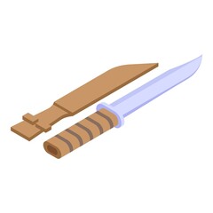 Expedition knife icon isometric vector. Swiss pocket