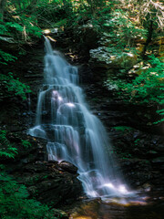 Fototapeta na wymiar Long exposure photos of a waterfall.