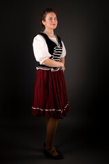 Slovak folklore. Slovakian folk girl.