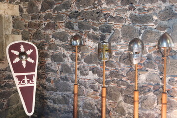 medieval mask and helmet