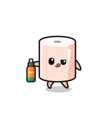 cute tissue roll holding mosquito repellent