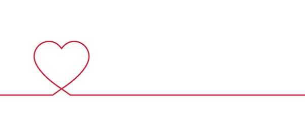 Love heart line background, Romance, Charity, Pulse trace, ECG or EKG Cardio graph symbol for Health and Medical