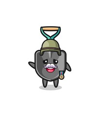 Obraz premium cute shovel as veteran cartoon