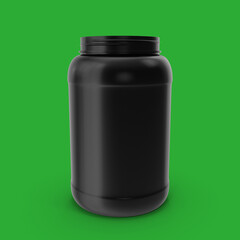 3d rendering mock up plastic protein container