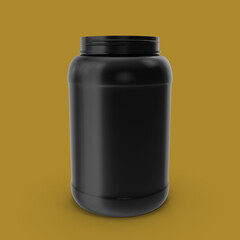 3d rendering mock up plastic protein container