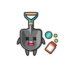 illustration of overdose shovel character