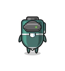 cute ballpoint pen using VR headset