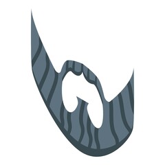 Hipster beard icon isometric vector. Hair face