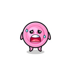 the fatigue cartoon of clothing button