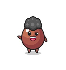 chocolate egg character as the afro boy