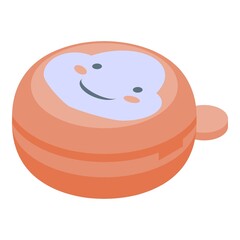 Korean cosmetic icon isometric vector. Beauty care